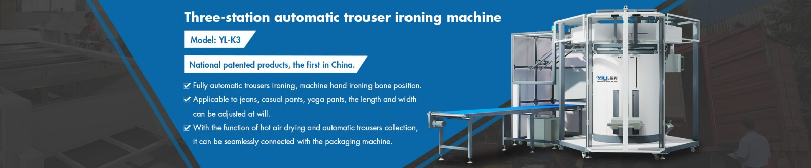 Automatic trousers ironing machine