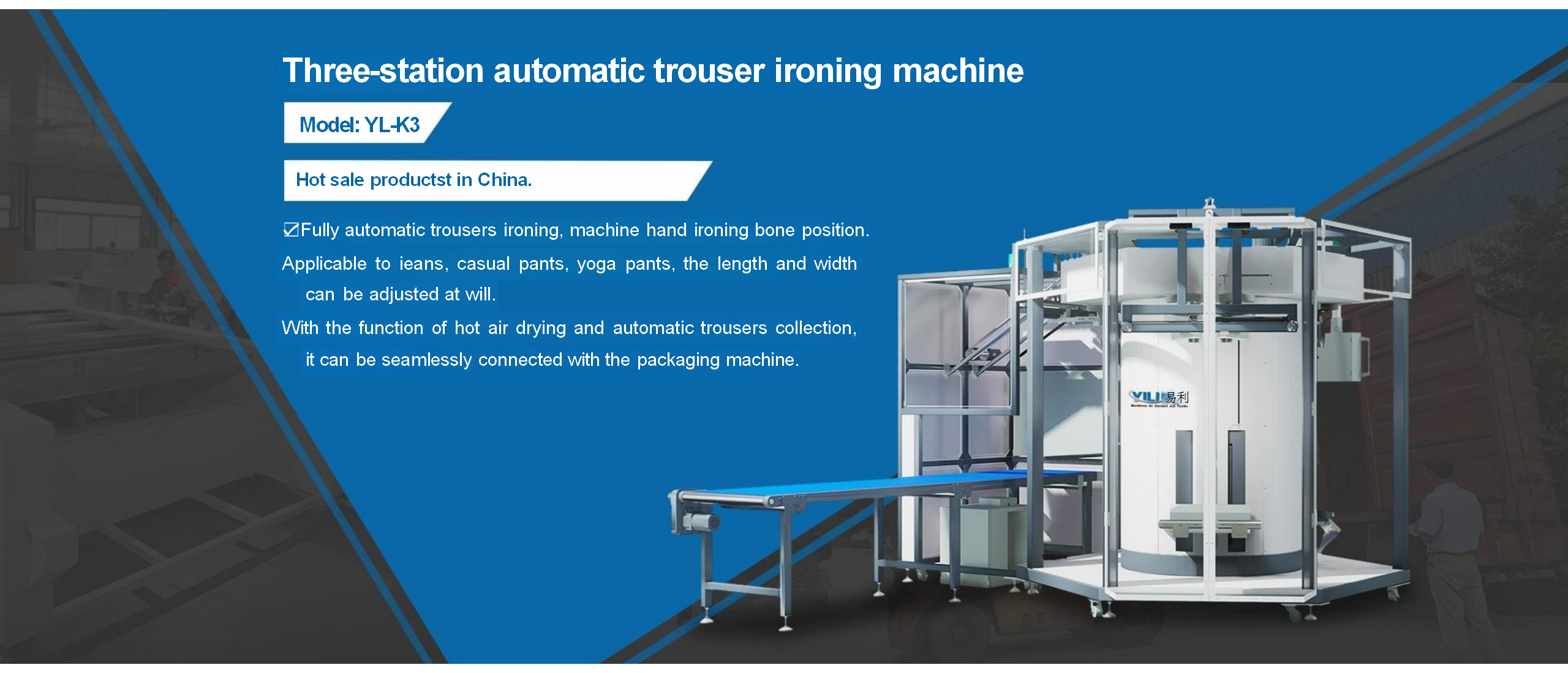 Automatic trousers ironing machine