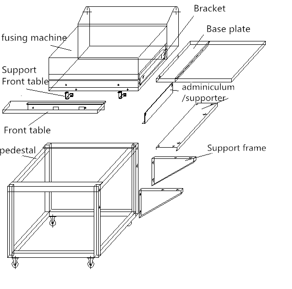 Fabric fusing press machine