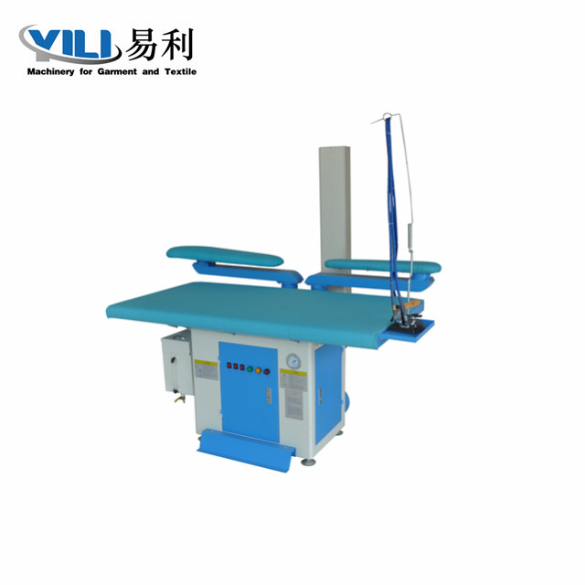 Double buck vacuum ironing table inbuilt with steam generator（with Chimney)
