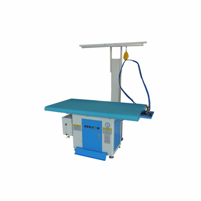 Square table vacuum ironing table inbuilt with steam generator（with Chimney and iron hanger)