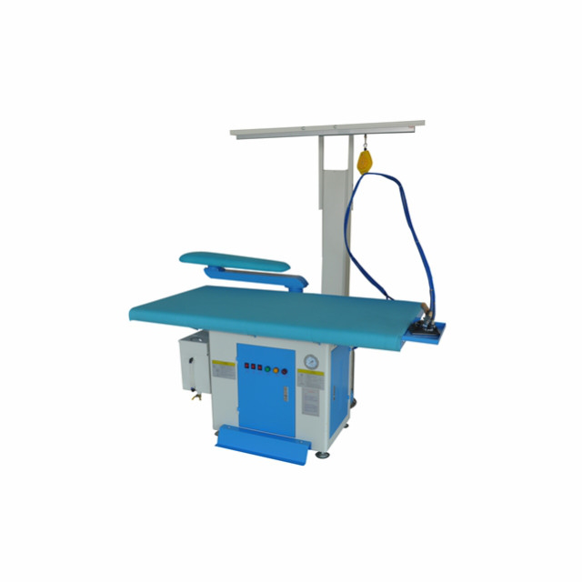 Single buck vacuum ironing table inbuilt with steam generator（with Chimney and iron hanger)