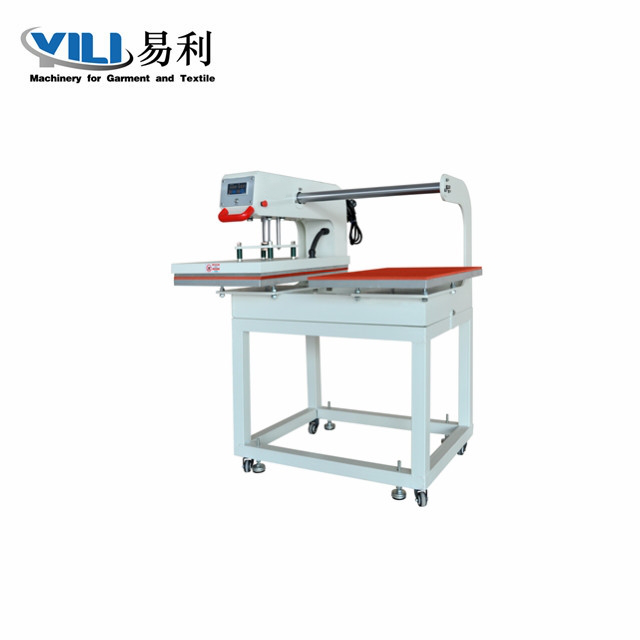 Pneumatic double station heat transfer machine