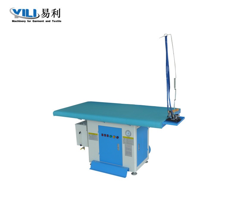 Square table vacuum ironing table inbuilt with steam generator