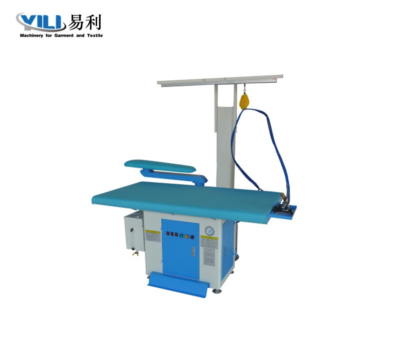 Single buck vacuum ironing table inbuilt with steam generator（with Chimney and iron hanger)